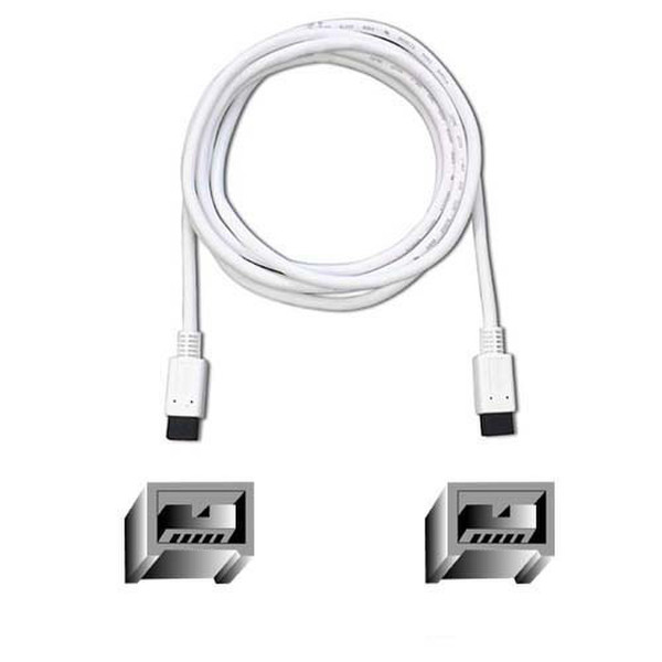 Belkin IEEE 1394 FireWire Cable (9-pin/9-pin) - 0.5 m 0.45м Белый FireWire кабель