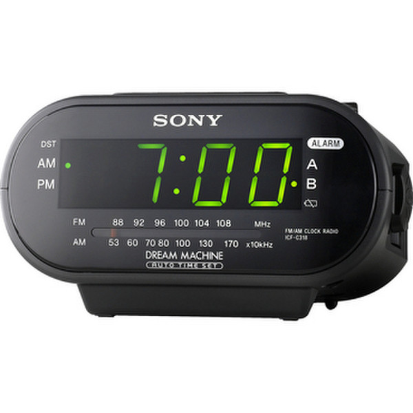 Sony ICFC318BLACK Black alarm clock