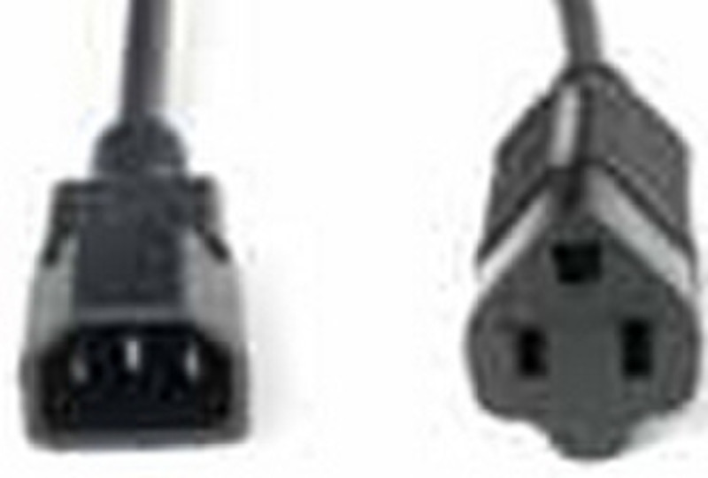 Eaton 010-0032 0.3m C14 coupler NEMA 5-15R Black power cable