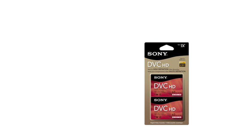 Sony DVM63HDR/2 Video сassette 63min 2Stück(e) Audio-/Videokassette