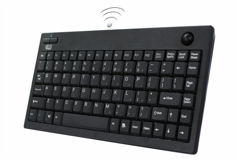 Adesso WKB-3100UB Беспроводной RF QWERTY Черный клавиатура