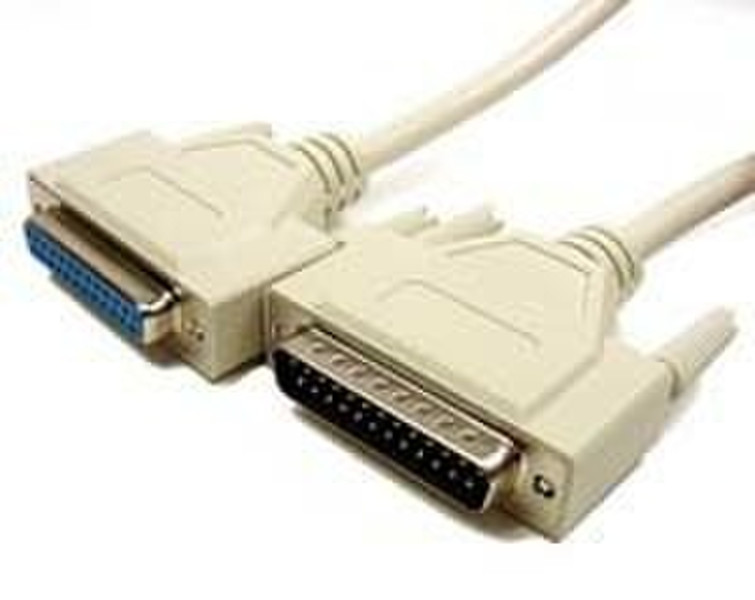 Cables Unlimited PCM-1600-15 DB-25 DB-25 White cable interface/gender adapter