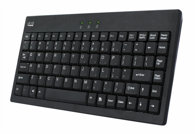 Adesso AKB-110B USB+PS/2 QWERTY Черный клавиатура