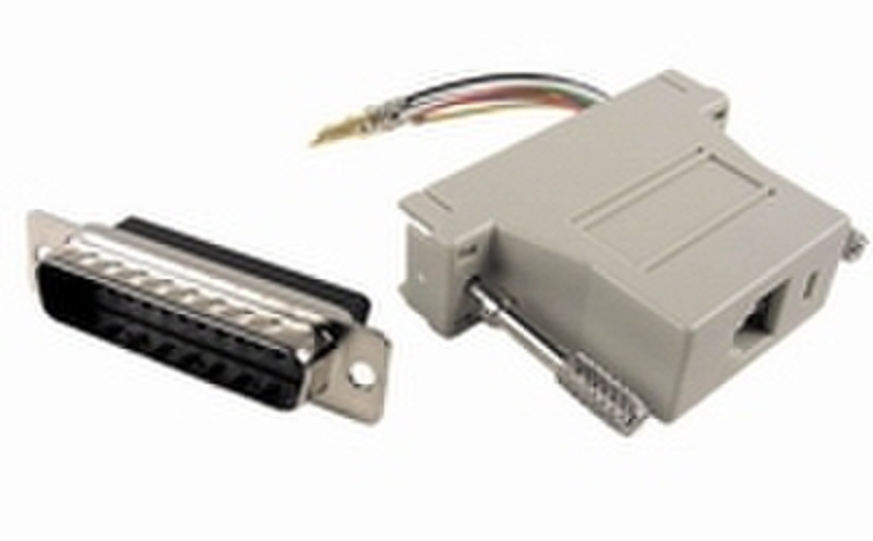 Cables Unlimited ADP-6600 DB25 RJ45 Белый кабельный разъем/переходник