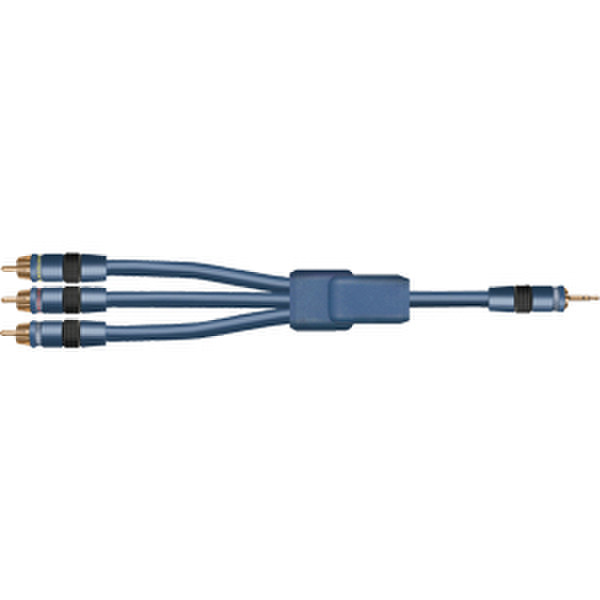 Audiovox Portable audio video cable 1.8m Blue