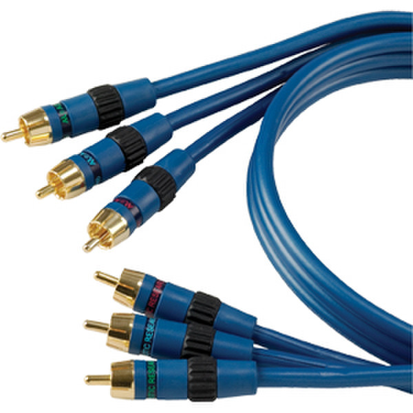 Audiovox Component video cable 1.8m RCA RCA Blau Component (YPbPr)-Videokabel