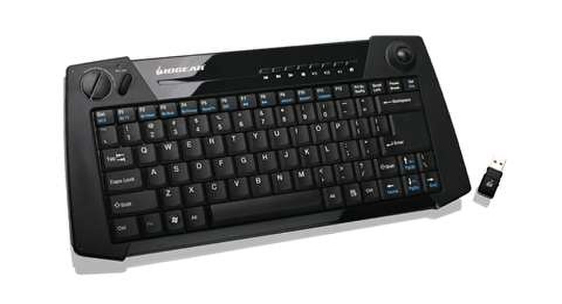 iogear GKM561R Беспроводной RF QWERTY Черный клавиатура