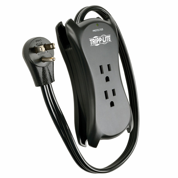 Tripp Lite Protect It! 3-Outlet Travel-Size Surge Protector, 18-in. Cord, 1050 Joules, 2-USB Charging Ports