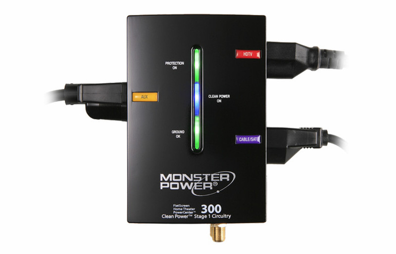 Monster Cable 121565-00 3розетка(и) Черный сетевой фильтр