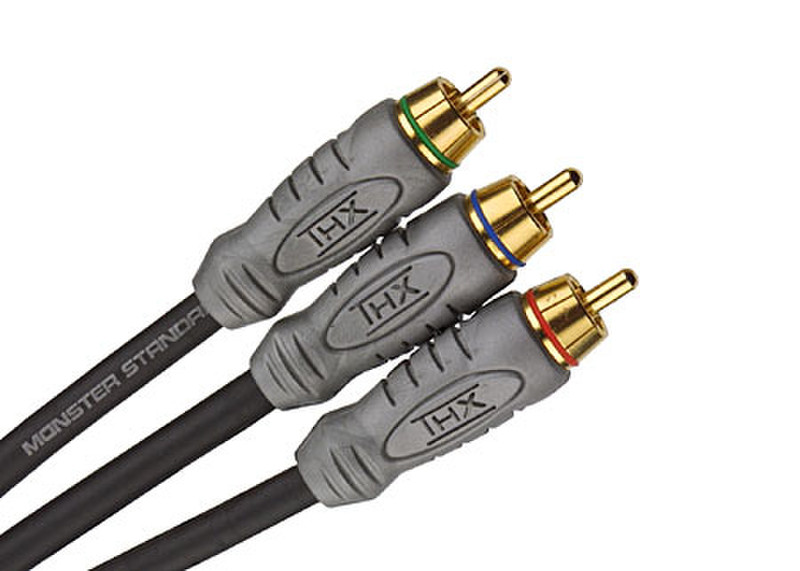 Monster Cable THX V100CV-8 NF 2.438м 3 x RCA Черный, Серый компонентный (YPbPr) видео кабель