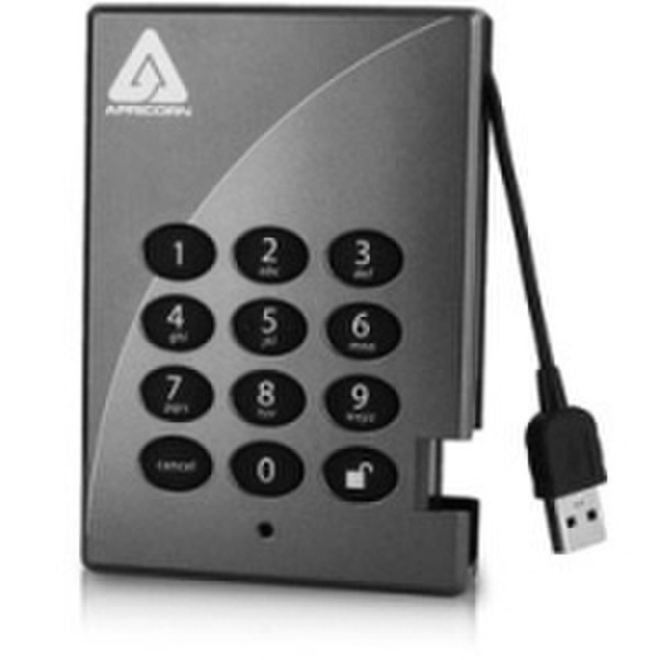 Apricorn A25-PL256-500 2.0 500GB Black external hard drive