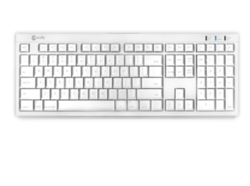 Macally BtKey keyboard Беспроводной RF QWERTY Белый клавиатура