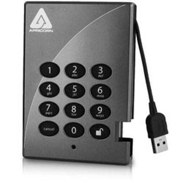Apricorn A25-PL128-500 2.0 500GB Black external hard drive