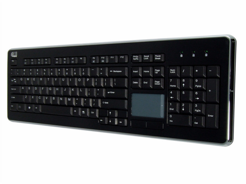 Adesso AKB-440UB USB QWERTY Черный клавиатура