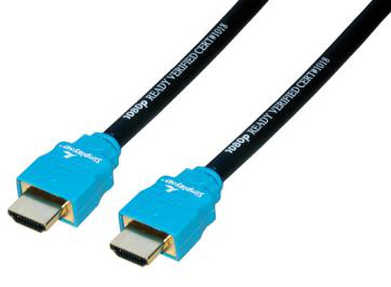 MCL MC380HQ-1M 1м HDMI HDMI Черный, Синий HDMI кабель
