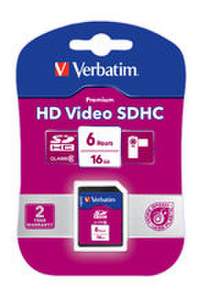 Verbatim 16GB HD Video SDHC 16ГБ SDHC карта памяти