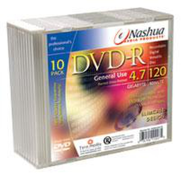 Nashua DVD-R 4,7Gb 2x 4.7GB 10pc(s)