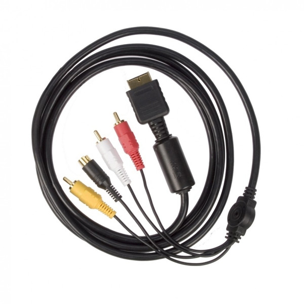 Logic3 PS3 AV/S Video Cable 1.8m Schwarz