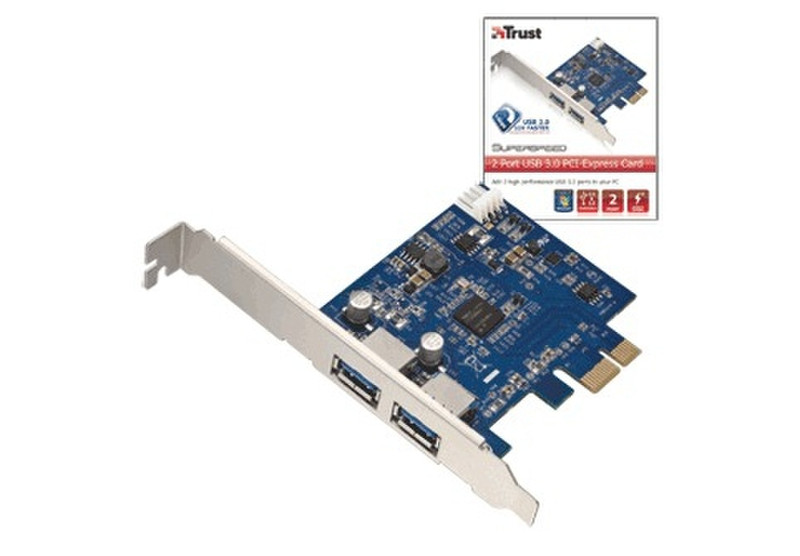 Trust 2-Port USB 3.0 PCI-E Card interface cards/adapter