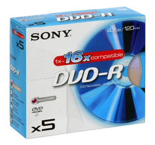 Sony 5DMR47AS16 4.7ГБ DVD-R 5шт