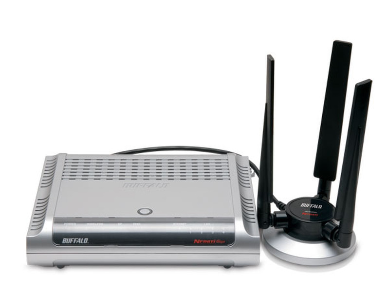 Buffalo Wireless-N Nfiniti Gigabit Router & Access Point Gigabit Ethernet Silber WLAN-Router