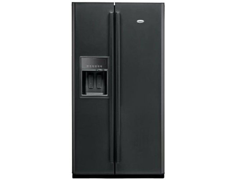 Whirlpool WSC5555 A+N freestanding 505L Black side-by-side refrigerator