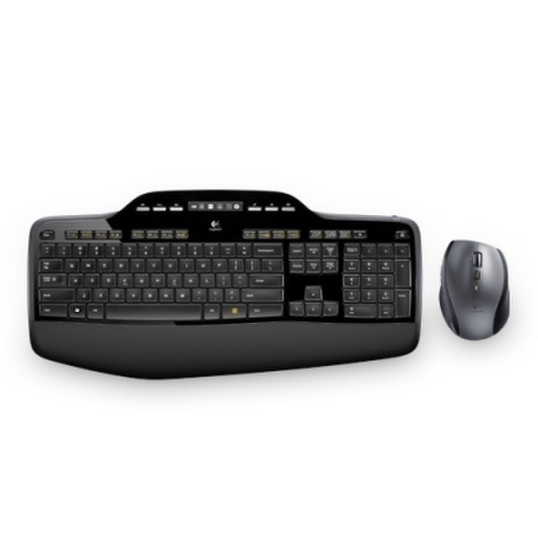 Logitech Wireless Desktop MK710 Беспроводной RF QWERTY Шведский Черный клавиатура