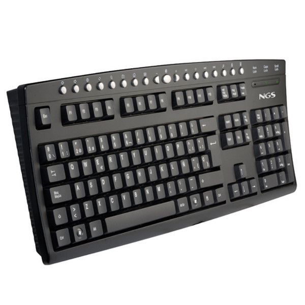 NGS StarOne USB QWERTY Черный клавиатура