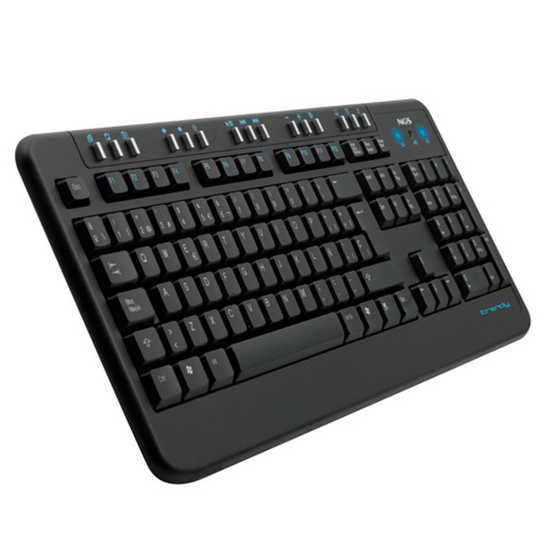 NGS Trendy USB QWERTY Черный клавиатура