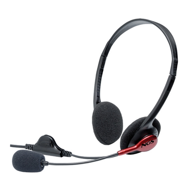 NGS MS103PLUS Binaural Verkabelt Schwarz Mobiles Headset