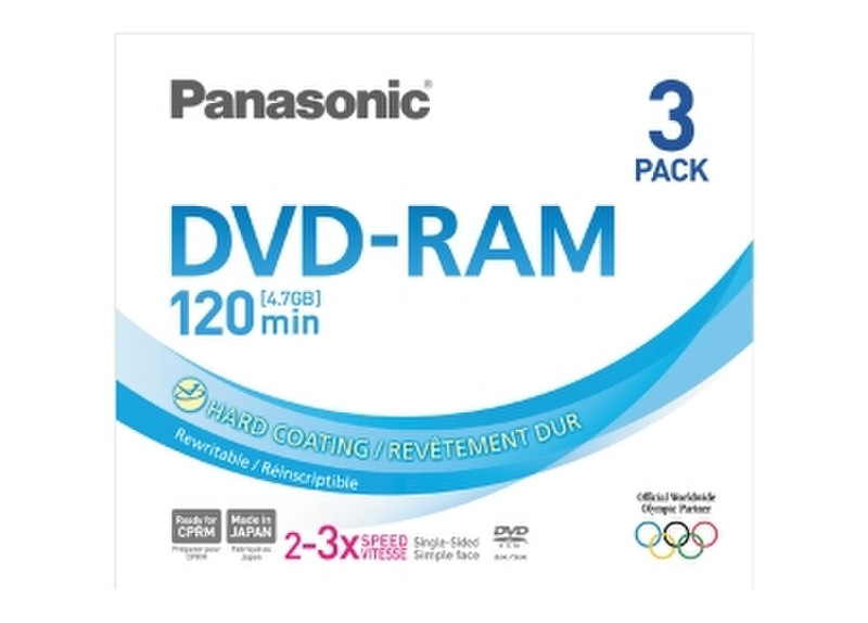 Panasonic LM-AF 120 LE3 DVD-RAM 4.7GB DVD-RAM 3pc(s)
