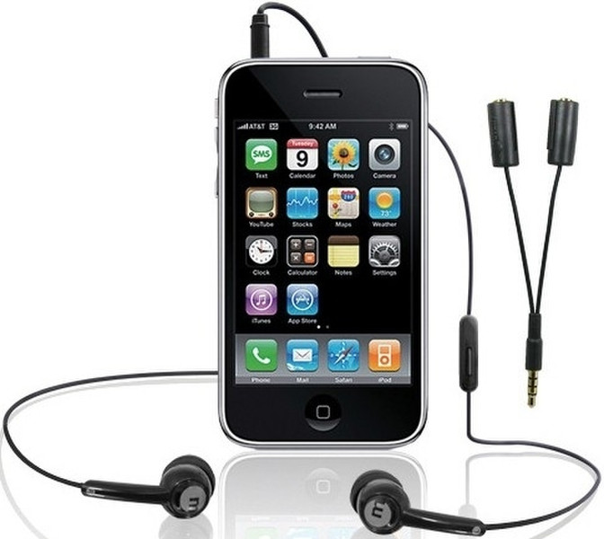 Macally Stereo headset Tunepalpro Стереофонический Проводная Черный гарнитура мобильного устройства