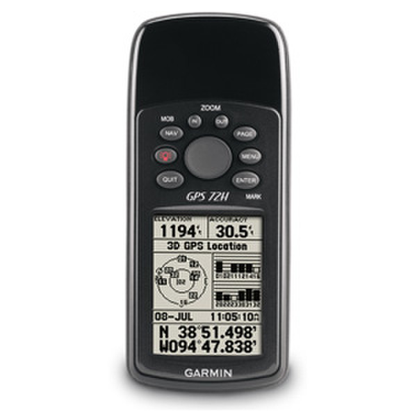 Garmin GPS 72H Фиксированный ЖК 218г Черный навигатор