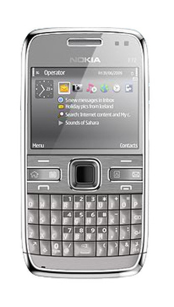 Nokia E72 Silver smartphone