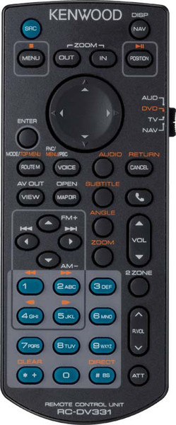 Kenwood Electronics KNA-RCDV331 Black remote control