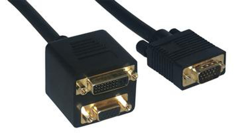 MCL CG-226 0.2м VGA (D-Sub) Черный адаптер для видео кабеля