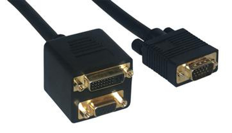 MCL CG-226 0.2m VGA (D-Sub) Schwarz Videokabel-Adapter