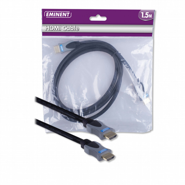 Eminent HDMI cable 1.5m 1.5м HDMI HDMI Черный HDMI кабель