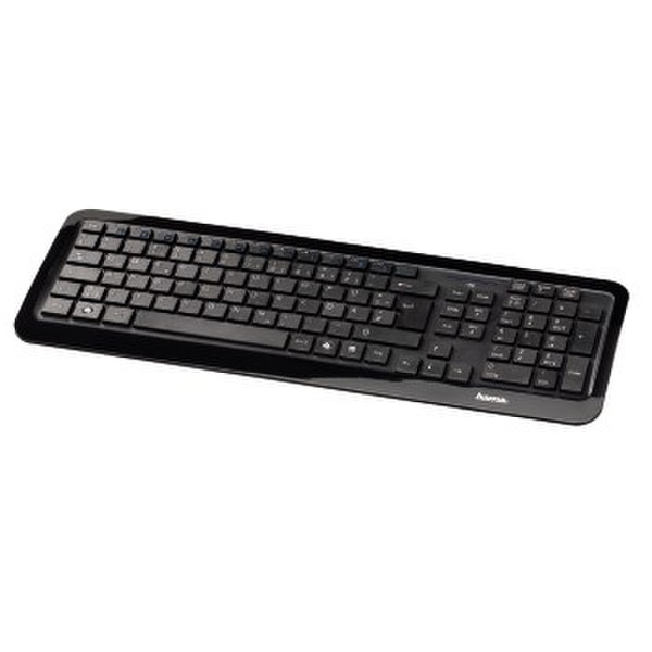 Hama RF 8000 RF Wireless QWERTY Black keyboard