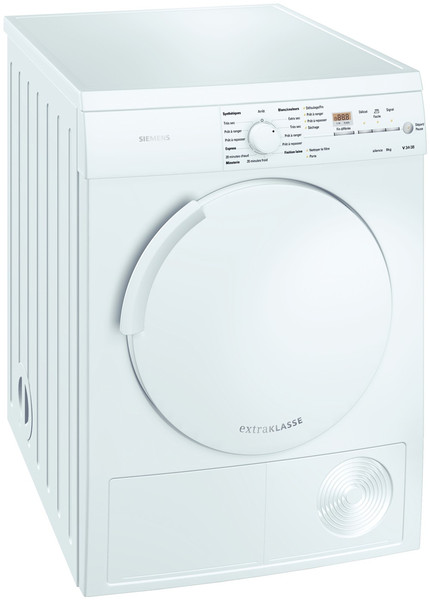 Siemens WT34V381FF Отдельностоящий Фронтальная загрузка 8кг C Белый сушилка для белья