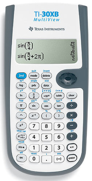 Texas Instruments TI-30XB Tasche Wissenschaftlicher Taschenrechner Grau, Weiß