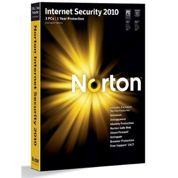 Symantec Norton Internet Security 2010 3user(s) DAN