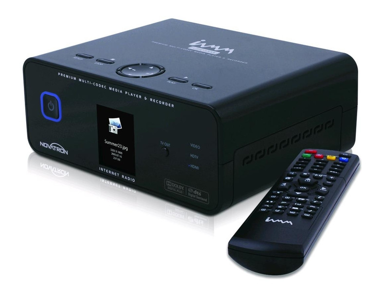 IAMM NTR82WT: Premium Full-HD (1080p) Network Mediaplayer, including Analog Recording Function Black digital media player