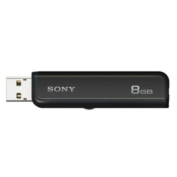 Sony USM8GJB 8ГБ USB 2.0 Тип -A Черный USB флеш накопитель
