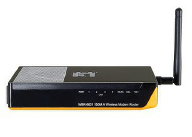 LevelOne WBR-6601B Черный, Желтый wireless router