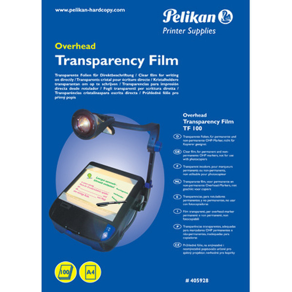 Pelikan 100 Folien-transparents-transparencies klar-transparent-clear / Transparencies for direkt hand-writing transparancy film