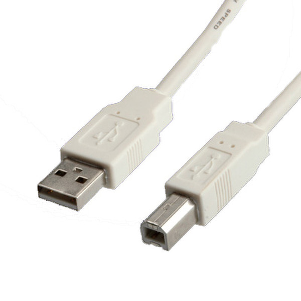 ROLINE USB Retractable Cable, 0.7m 0.7м Белый кабель USB