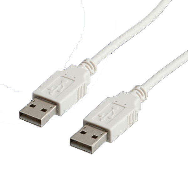 ROLINE USB 2.0 Cable, Type A-A, 3.0 m 3м USB A USB A Белый кабель USB