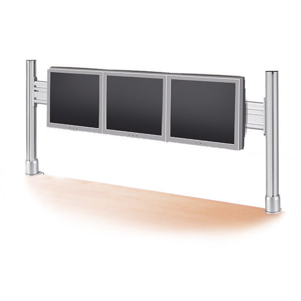 ROLINE LCD Bridge for 1x3 56 cm LCD Monitors, Desk Clamp