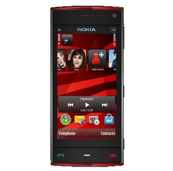 Nokia X6 Black,Red smartphone